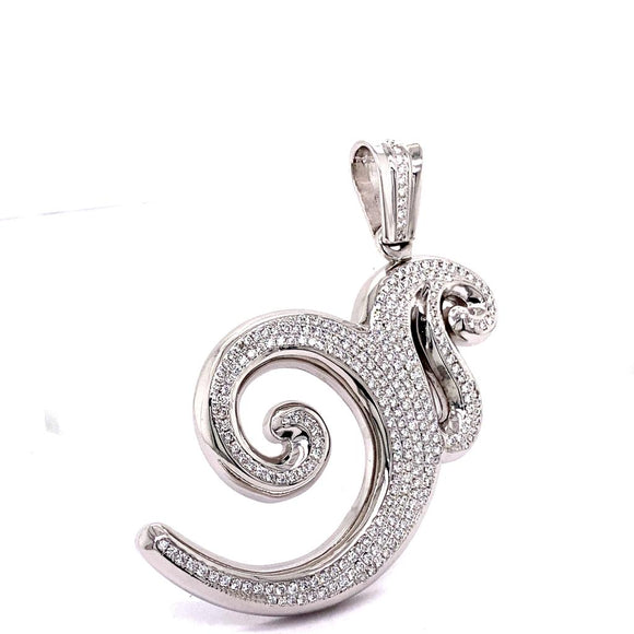 2.5ct Approx Natural Diamonds 14K White Gold Pendant