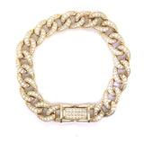 14k yellow gold 49.20gm 4.73ct diamond bracelet